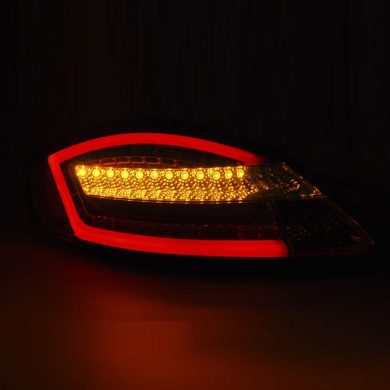 Πισινά Φανάρια Set Για Porsche Boxster 987 / Cayman 05-08 Led Bar Με Dynamic Φλας Κόκκινο/Φιμέ Sonar