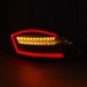 Πισινά Φανάρια Set Για Porsche Boxster 987 / Cayman 05-08 Led Bar Με Dynamic Φλας Κόκκινο/Φιμέ Sonar