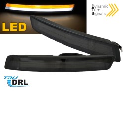 Μπροστινά Φλας Για Vw New Beetle 06-11 Με Dynamic Led Φλας & Tube DRL Φιμέ 2 Τεμάχια Vinstar