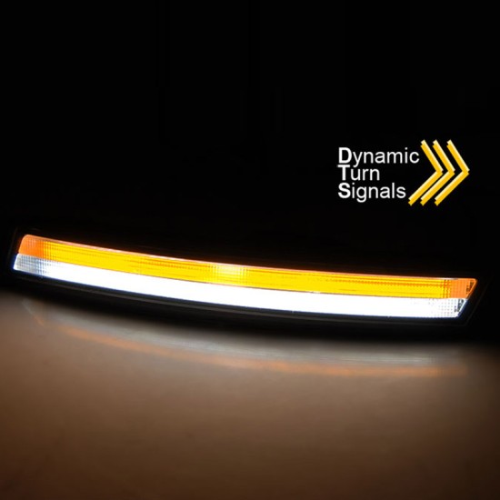 Μπροστινά Φλας Για Vw New Beetle 06-11 Με Dynamic Led Φλας & Tube DRL Φιμέ 2 Τεμάχια Vinstar
