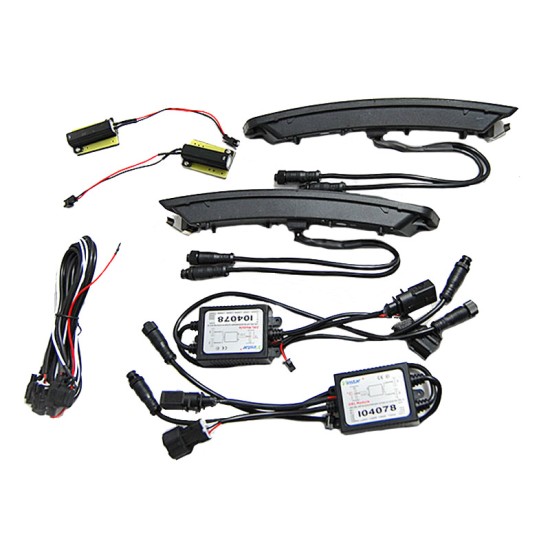 Μπροστινά Φλας Για Vw New Beetle 06-11 Με Dynamic Led Φλας & Tube DRL Φιμέ 2 Τεμάχια Vinstar