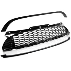 Μάσκα Για Mini Cooper 10-14 R56 / R57 / R55 Standard Version Κυψελωτή Γυαλιστερή Μαύρη 3 Τεμάχια