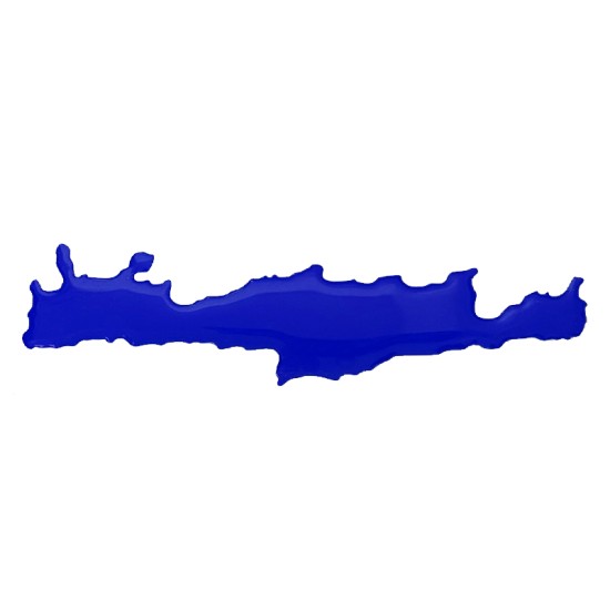 Αυτοκόλλητο Αυτοκινήτου ''Κρήτη΄΄ 20cm x 4.5cm Μπλε Με Επικάλυψη Σμάλτου 1 Τεμάχιο