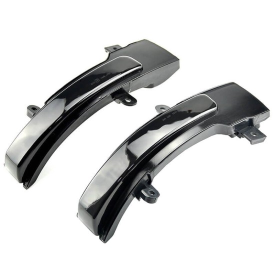Φλας Καθρέπτη Για Citroen C4 Air Cross 12-15 / Mitsubishi ASX 10-14, L200 05-15, Pajero, Pajero Sport 08+, Outlander 12+ / Peugeot 4008 12-17 Dynamic Led Canbus Μαύρο 2 Τεμάχια
