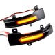 Φλας Καθρέπτη Για Citroen C4 Air Cross 12-15 / Mitsubishi ASX 10-14, L200 05-15, Pajero, Pajero Sport 08+, Outlander 12+ / Peugeot 4008 12-17 Dynamic Led Canbus Μαύρο 2 Τεμάχια