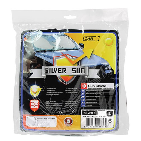 Ηλιοπροστασία Παρμπρίζ Εσωτερική Silver Sun Large 150 x70 cm 1 Τεμάχιο