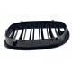 Καρδιές Μάσκας Για Bmw 3 E46 03-06 Coupe/Cabrio M4 Look Με Διπλή Γρίλια  Μαύρο Γυαλιστερό 2 Τεμάχια