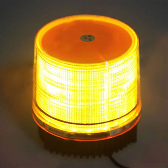 Φάρος Ασφαλείας Αυτοκινήτου Μαγνητικός Strobe Led Με 9 Flash 12V/24V 11,5x11,2cm Πορτοκαλί