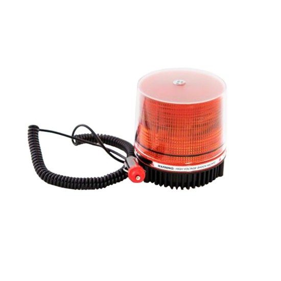 Φάρος Ασφαλείας Αυτοκινήτου Μαγνητικός Strobe Led Με 9 Flash 12V/24V 11,5x11,2cm Πορτοκαλί