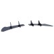 Diffuser Πίσω Προφυλακτήρα Για VW Golf VI (6) 08-13 Για R20 Έκδοση Γυαλιστερό Μαύρο 4 Bars Από Πλαστικό 2 Τεμάχια