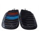 Καρδιές Μάσκας Για Bmw X5 E70 07-13 / X6 E71 08-14 M4 Look Με Διπλή Γρίλια Tri- Color Μαύρο Γυαλιστερό Με 7 Γρίλιες 2 Τεμάχια