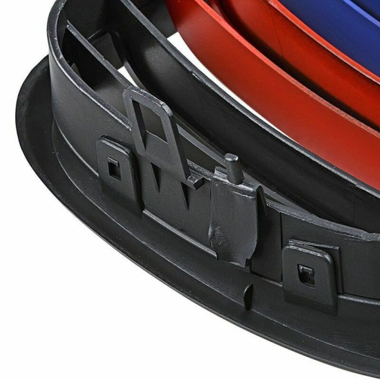 Καρδιές Μάσκας Για Bmw X5 E70 07-13 / X6 E71 08-14 M4 Look Με Διπλή Γρίλια Tri- Color Μαύρο Γυαλιστερό Με 7 Γρίλιες 2 Τεμάχια