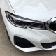 Φρυδάκια Μπροστινών Φαναριών Για Bmw 3 G20 / G21 2019-2021 Pre-LCI Βαμμένα Μάυρο Γυαλιστερό Χρώμα 2 Τεμάχια