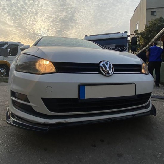 Μπροστινό Spoiler Για VW Golf VII (7.5) 17-20 Standard Έκδοση Μαύρο Χρώμα Από Abs Πλαστικό 3 Τεμάχια