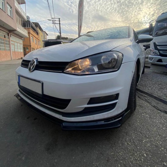 Μπροστινό Spoiler Για VW Golf VII (7.5) 17-20 Standard Έκδοση Μαύρο Χρώμα Από Abs Πλαστικό 3 Τεμάχια