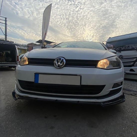Μπροστινό Spoiler Για VW Golf VII (7.5) 17-20 Standard Έκδοση Μαύρο Χρώμα Από Abs Πλαστικό 3 Τεμάχια