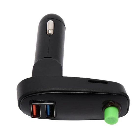 FM Transmitter Με Bluetooth 2 USB Οθόνη LCD Και Τηλεχειριστήριο ALS-A812 12 Volt Μαύρο 1 Τεμάχιο