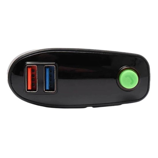 FM Transmitter Με Bluetooth 2 USB Οθόνη LCD Και Τηλεχειριστήριο ALS-A812 12 Volt Μαύρο 1 Τεμάχιο