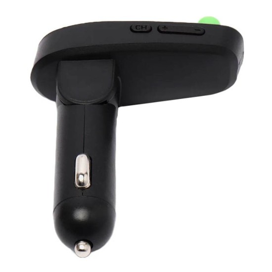 FM Transmitter Με Bluetooth 2 USB Οθόνη LCD Και Τηλεχειριστήριο ALS-A812 12 Volt Μαύρο 1 Τεμάχιο