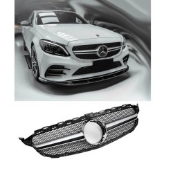 Μάσκα Για Mercedes-Benz C-Class W205 14-18 Amg C63 Look Μαύρο/Χρώμιο 1 Τεμάχιο Μάσκα Για Mercedes-Benz C-Class W205 14-18 Amg C63 Look Μαύρο/Χρώμιο 1 Τεμάχιο