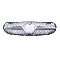 Μάσκα Για Mercedes-Benz GLC-Class X253 19+ Facelift Diamond Look Ασημί/Χρώμιο Μάσκα Για Mercedes-Benz GLC-Class X253 19+ Facelift Diamond Look Ασημί/Χρώμιο