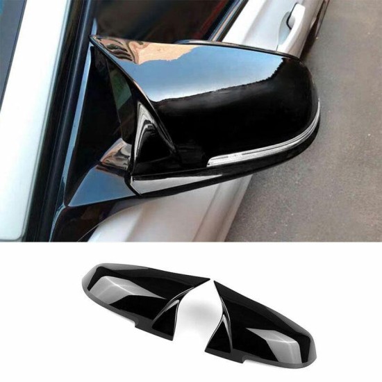 Καπάκια Καθρεφτών Για Bmw 1 F40, 2 F44/F45/F46, X1 F48,  X2 F39, Z4 G29 M4 Look Γυαλιστερό Μαύρο 2 Τεμάχια