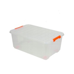 Εργαλειοθήκη / Κουτί Αποθήκευσης Πλαστικό Διάφανο Με Κλιπς & Ρόδες 58x37.5x23.5cm 35Lt Tactix 320280 Εργαλειοθήκη / Κουτί Αποθήκευσης Πλαστικό Διάφανο Με Κλιπς & Ρόδες 58x37.5x23.5cm 35Lt Tactix 320280