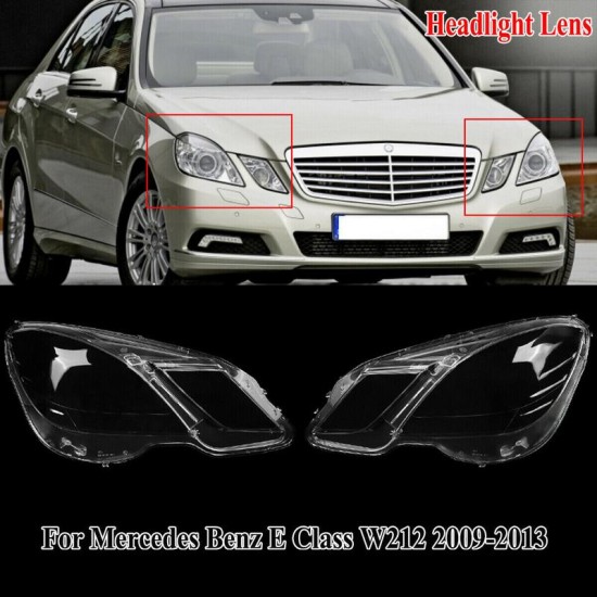 Κρύσταλλα Φαναριών Για Mercedes-Benz E-Class W212 Pre-Facelift Sedan / Touring 09-13 Ζευγάρι 2 Τεμάχια