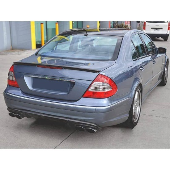 Αεροτομή Πορτ Παγκάζ Για Mercedes-Benz E-Class W211 03-09 Amg look Lipspoiler Από Abs Πλαστικό Γυαλιστερή Μαύρη