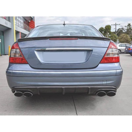 Αεροτομή Πορτ Παγκάζ Για Mercedes-Benz E-Class W211 03-09 Amg look Lipspoiler Από Abs Πλαστικό Γυαλιστερή Μαύρη
