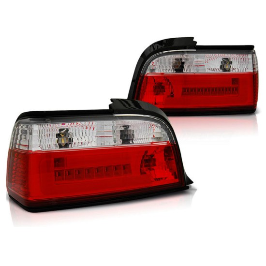 Πισινά Φανάρια Set Για Bmw 3 E36 Coupe/Cabrio 90-99 Led Bar Crystal/Red Reliable Auto Parts