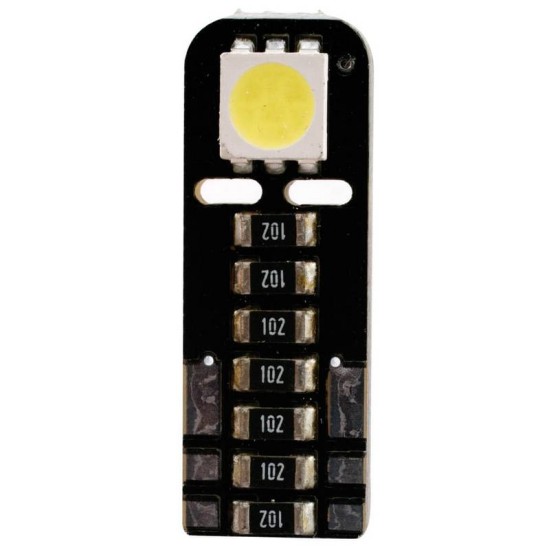 Λάμπες Led T10 12volt 3W 1 Smd Led Canbus Λευκό Φως RaceSport LIT0541 2 Τεμάχια