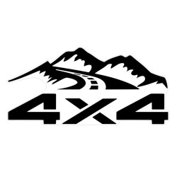 Αυτοκόλλητο Σήμα Αυτοκινήτου ''4x4'' 18cm x 8,6cm Μαύρο 1 Τεμάχιο
