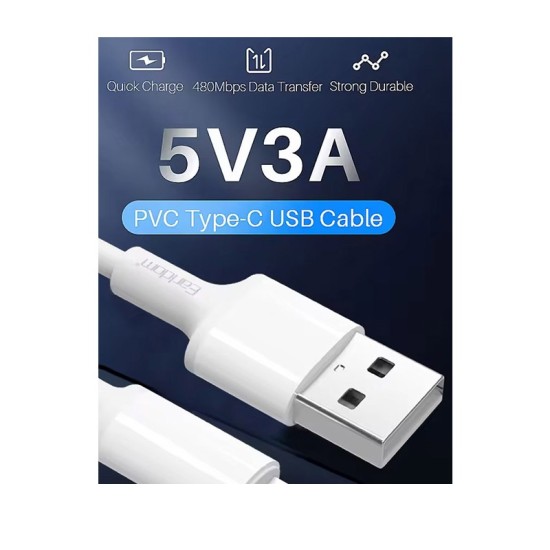 Καλώδιο Φόρτισης USB Type C Earldom EC-131C 5V 3A 1m 1 Τεμάχιο