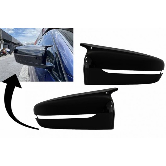 Καπάκια Καθρεφτών Για Bmw 3 Series G20 G21 G28 2017+ M4 Look Γυαλιστερό Μαύρο 2 Τεμάχια