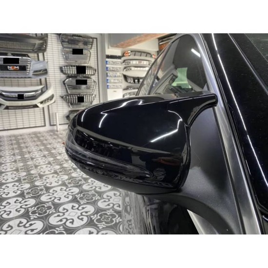 Καπάκια Καθρεφτών Για Mercedes-Benz C-Class W205 , E-Class W213 , S-Class W222 , GLC X253 M4 Look Γυαλιστερό Μαύρο 2 Τεμάχια