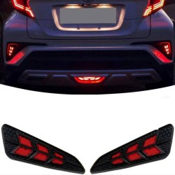 Πισινά Φανάρια Ομίχλης Για Toyota C-HR 2016-2019 Full Led Bar / Dynamic Black 2 Τεμάχια