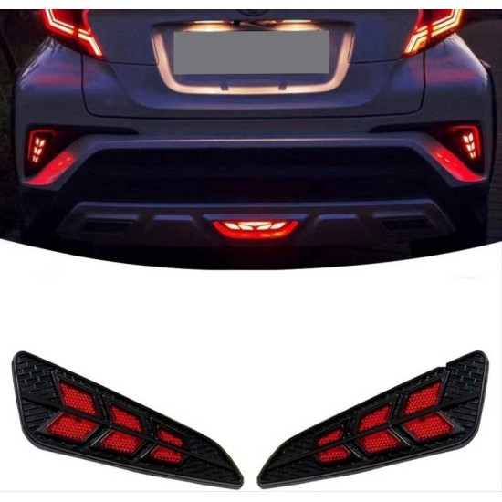 Πισινά Φανάρια Ομίχλης Για Toyota C-HR 2016-2019 Full Led Bar / Dynamic Black 2 Τεμάχια
