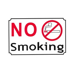 Αυτοκόλλητη Πινακίδα "No Smoking" 30x20cm 1 Τεμαχιο