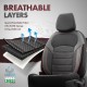 Καλύμματα Αυτοκινήτου Otom "Nova" Universal Ύφασμα Jacquard / Δερματίνη Σετ Εμπρός / Πίσω 11 Τεμαχίων Μαύρο / Κόκκινο NOV-3302