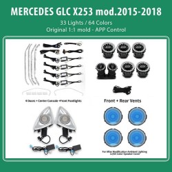 Ambient Light Full Kit Για Mercedes-Benz GLC-Class X253 19-22 Με Bluetooth Με 33 Φώτα / 64 Χρώματα Ambient Light Full Kit Για Mercedes-Benz GLC-Class X253 19-22 Με Bluetooth Με 33 Φώτα / 64 Χρώματα