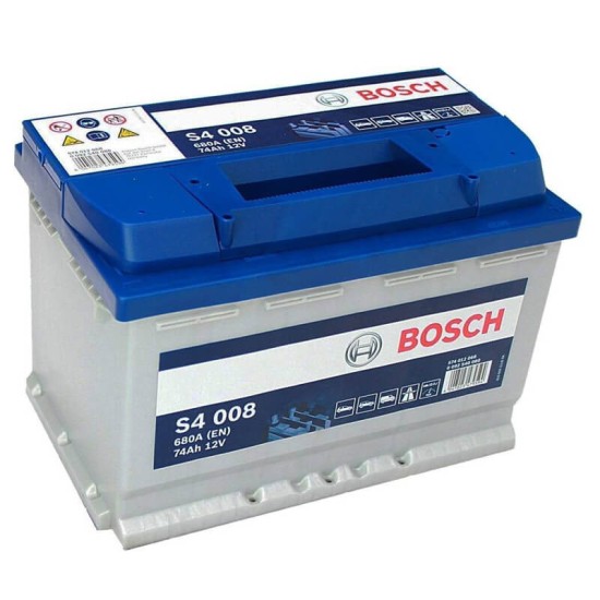 Μπαταρία Αυτοκινήτου 74Ah Δεξιά Bosch 680Α (ΕΝ) S4008