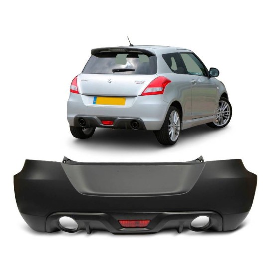 Πισινός Προφυλακτήρας Για Suzuki Swift 11-17 Sport Look Με Diffuser & Φανάρι Ομίχλης