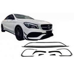 Splitters Μπροστινού Προφυλακτήρα Για Mercedes-Benz CLA W117 Facelift 16-18  Με Amg Line Προφυλακτήρα Piano Black 8 Τεμάχια