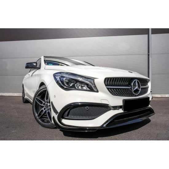 Splitters Μπροστινού Προφυλακτήρα Για Mercedes-Benz CLA W117 Facelift 16-18  Με Amg Line Προφυλακτήρα Piano Black 8 Τεμάχια