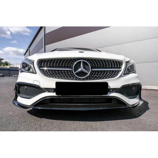 Splitters Μπροστινού Προφυλακτήρα Για Mercedes-Benz CLA W117 Facelift 16-18  Με Amg Line Προφυλακτήρα Piano Black 8 Τεμάχια