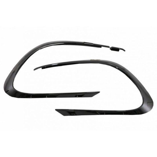Splitters Μπροστινού Προφυλακτήρα Για Mercedes-Benz CLA W117 Facelift 16-18  Με Amg Line Προφυλακτήρα Piano Black 8 Τεμάχια