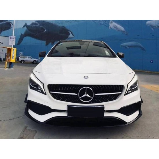 Splitters Μπροστινού Προφυλακτήρα Για Mercedes-Benz CLA W117 Facelift 16-18  Με Amg Line Προφυλακτήρα Piano Black 8 Τεμάχια