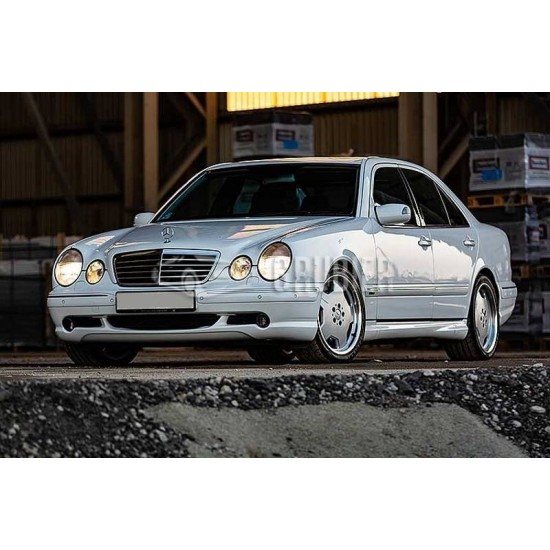 Μπροστινός Προφυλακτήρας Για Mercedes-Benz E-Class W210 99-02 Amg Look Με Προβολάκια
