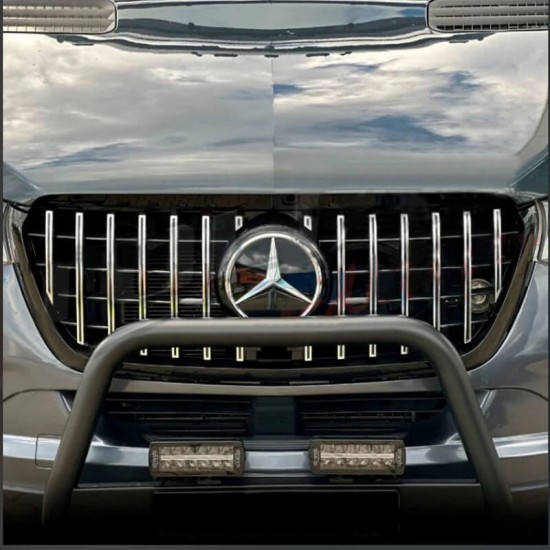 Μάσκα Για Mercedes-Benz Sprinter W907 18-26 GT Amg Panamericana Μαύρο/Χρώμιο 1 Τεμάχιο